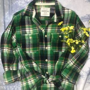 Grunge Green Flannel